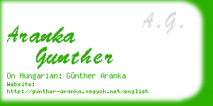 aranka gunther business card